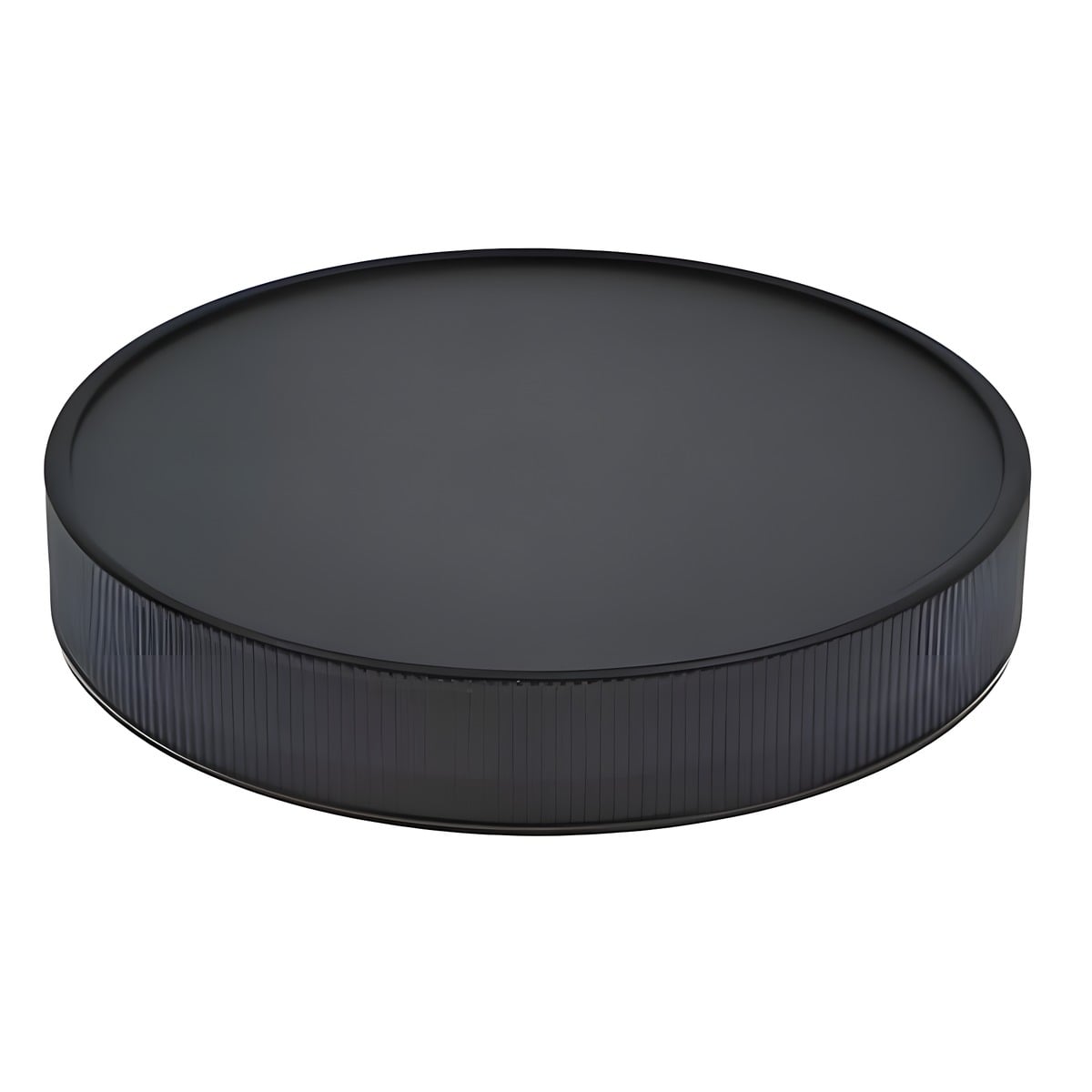 Låg Til Bøtter Sv100 R3 Sort Med Riller  Pp Plast  Indvendig Skumpude   Hedenhus   Diameter 103 Mm  Tæt Lukning