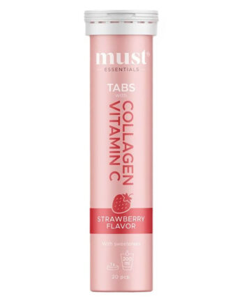 Must Essentials Collagen   Vitamin C Tabs   Strawberry 20 Stk