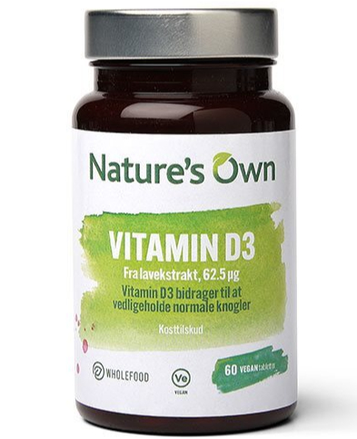 Natures Own Vitamin D3 Vegan Udvundet Af Lavekstrakt  60tab   33 60g